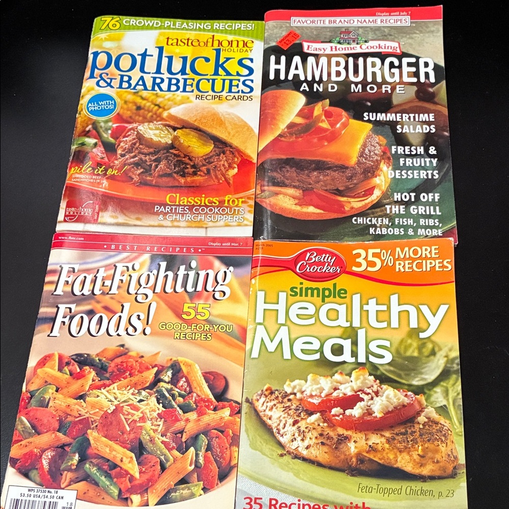 Vintage four set of cookbook magazine recipe Collection